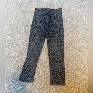 Old Navy Black and Gray Animal Cheetah Leopard Print Kids Leggings. Large 10-12